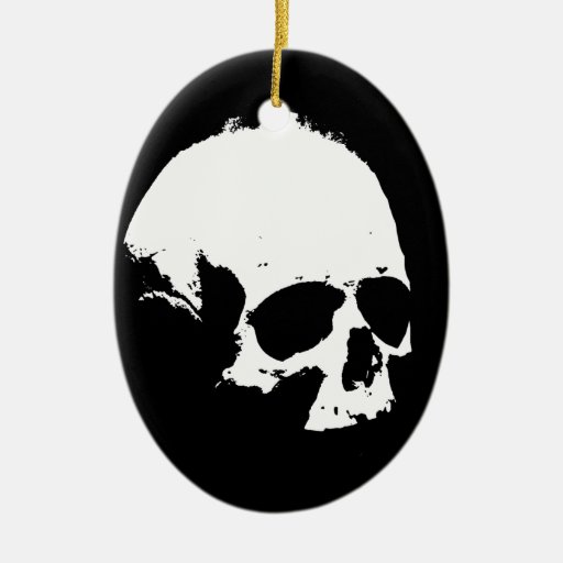 black white skull christmas tree ornaments zazzle black white skull christmas tree ornaments zazzle