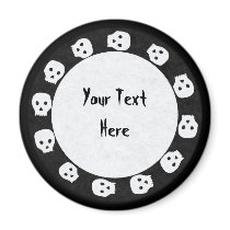 Black-white Skull Magnets