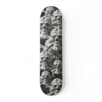Black White Skulls & Bones Skeleton Skateboard