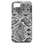 Black & White Snakeskin Pattern iPhone 5 Cases