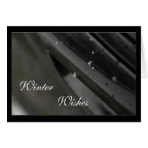 Black & White Snowflake Photo Holiday Cards