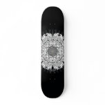 Black &amp; White Snowflake Skateboard