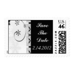 Black & White Snowflake Winter Postage Stamps