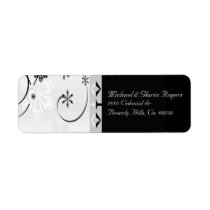 Black & White Snowflake Wonderland Set Return Address Labels