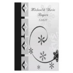 Black & White Snowflake Wonderland Custom Stationery
