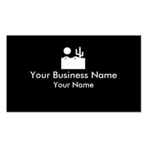 Black white southwest design business cards