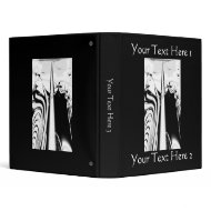 Black & White Spike Fractal. Custom. Add Your Text binder