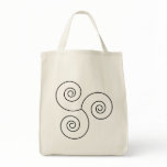 Black/White Spiral of Life Canvas Bag