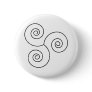 Black/White Spiral of Life Button