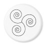 Black/White Spiral of Life Fridge Magnets