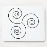 Black/White Spiral of Life mousepads