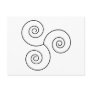 Black/White Spiral of Life Post Card