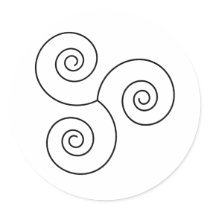 Black/White Spiral of Life stickers