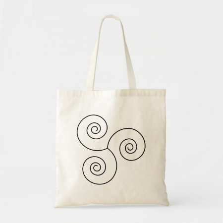 Black/White Spiral of Life Tote Bags