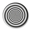 Black & White Spiral Optical Illusion magnets