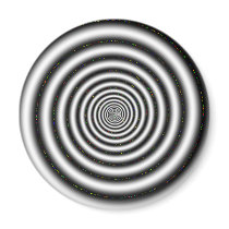 Black & White Spiral Optical Illusion magnets by JuJuGarden Black & White Spiral Optical Illusion magnets