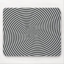 Black & White Spiral Swirl Optical Illusion mousepads