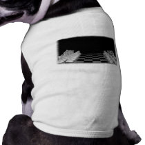 Black & White Spooky Glass Chess Board Game Pet Clothing