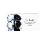 Black White Standard Poodles Large labels