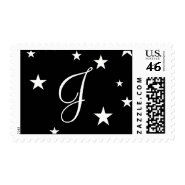 Black White Stars Monogram 