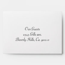 Black & White Striped Baroque Envelopes