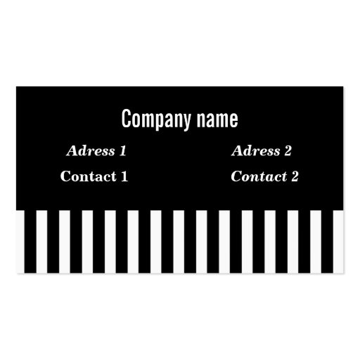 Black white stripes - Business Card