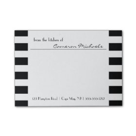 Black | White Stripes Pattern Monogram Post-it® Notes