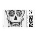 Black & White Sugar Skull Stamp by DawnyBelle Black & White Sugar Skull Stamp