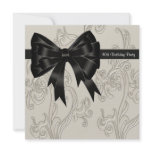 Black White Swirl 40th Birthday Party Announcement