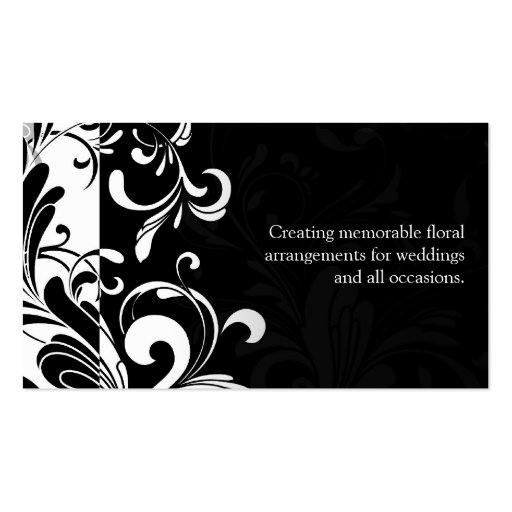 Black/White Swirl Business Cards (back side)