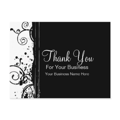 Black & White Swirls :: Business Postcard Template by tanyapecora