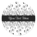Black & White Swirls - Customizable stickers