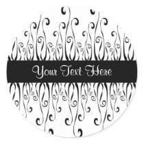 Black & White Swirls - Customizable stickers