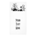 Black &amp; White Swirly Landscape Trees Fruit Hills Photo Card Template