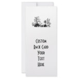 Black & White Swirly Landscape Trees Fruit Hills Rack Card