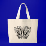 Black White TATTOO BUTTERFLY rough tough graphics bags