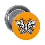 Black White TATTOO BUTTERFLY rough tough graphics buttons
