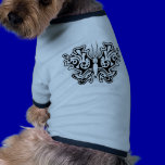 Black White TATTOO BUTTERFLY rough tough graphics pet clothing