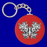 Black White TATTOO BUTTERFLY rough tough graphics keychains