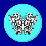 Black White TATTOO BUTTERFLY rough tough graphics magnets