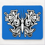 Black White TATTOO BUTTERFLY rough tough graphics mousepads