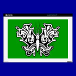 Black White TATTOO BUTTERFLY rough tough graphics skins
