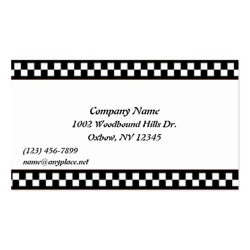 Black, White, Taxi Business Card (front side)