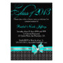 Black White Teal Polka Dot Graduation Invitation Black White Teal Polka Dot Graduation Invitation
