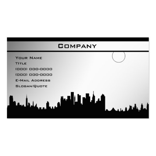 Black & White Template 3 Business Card Templates