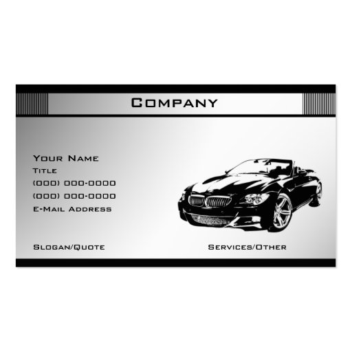Black & White Template 5 Business Card (front side)