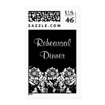 Black & White Theme - Rehearsal Dinner postage