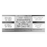 Black/White Ticket Style Invitation or Ticket rack cards