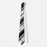 black & white necktie
