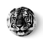 Black & White Tiger Button